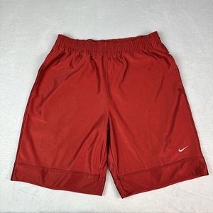 Vintage Y2K Mens Size Medium Nike Basketball Red Dazzle Shorts Rare